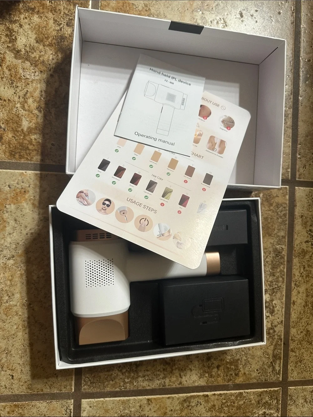 IPL Hair Removal Device - White and Black. Never used